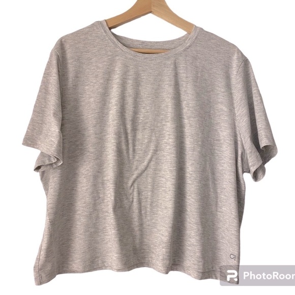 GAP FIT GRAY CROPPED TEE SHIRT SIZE XXL - Picture 1 of 5